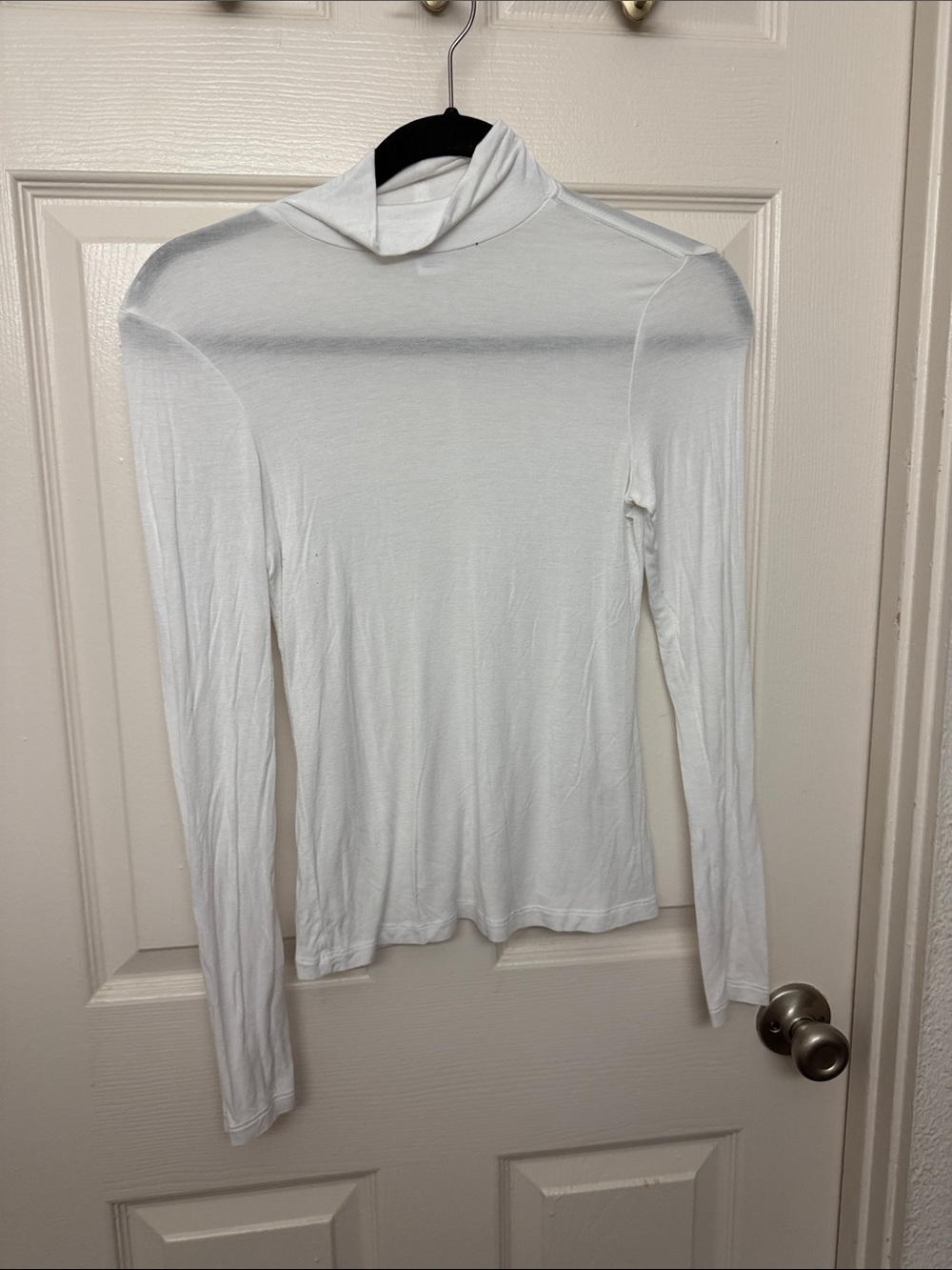 Melrose & market Long Sleeve White Turtleneck Top